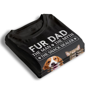 Photo personnalisée « Mon meilleur vendeur de snacks » - T-shirt, sweat à capuche et sweat-shirt unisexe personnalisé pour chien et chat - Cadeau de fête des pères et d'anniversaire pour propriétaires d'animaux et amoureux des animaux