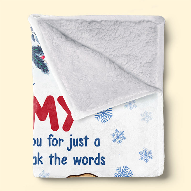 En sécurité dans vos bras - Couverture familiale personnalisée - Cadeau de naissance, cadeau de Noël pour la première maman