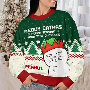 Vos petits seigneurs à fourrure - Sweat-shirt personnalisé pour chat - Pull en laine unisexe - Cadeau de Noël pour propriétaires et amoureux des animaux