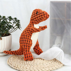 Jouet en peluche dinosaure pour chien, jouet à mâcher pour chien