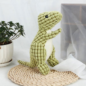 Jouet en peluche dinosaure pour chien, jouet à mâcher pour chien