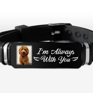 Photo personnalisée toujours avec vous - Bracelet personnalisé commémoratif personnalisé - Cadeau de condoléances pour les membres de la famille