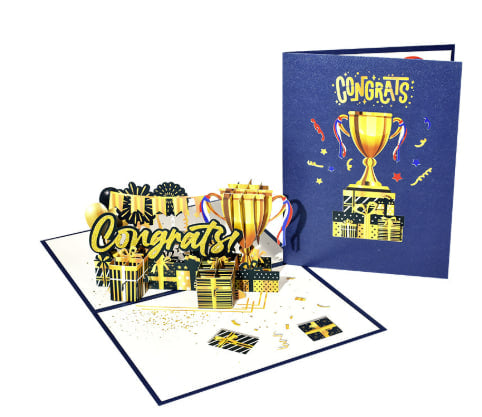 Cartes de vœux de remise de diplôme 3D