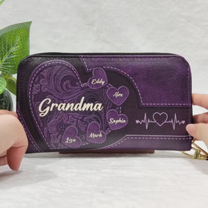 The Legend Has Retired, It's Not My Problem Anymore - Personalized Custom Leather Long Wallet -  Appreciation, Retirement Gift For Coworkers, Work Friends, Colleagues