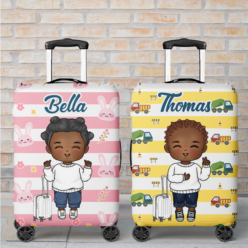 L'aventure est là, allons la trouver - Housse de bagage personnalisée pour enfants - Cadeau de vacances, cadeau pour les amateurs de voyages d'aventure