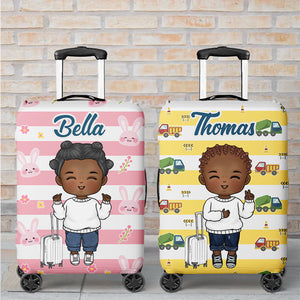 L'aventure est là, allons la trouver - Housse de bagage personnalisée pour enfants - Cadeau de vacances, cadeau pour les amateurs de voyages d'aventure