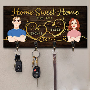 Notre douce maison - Porte-clés personnalisé pour couple, porte-clés - Cadeau pour mari et femme, anniversaire