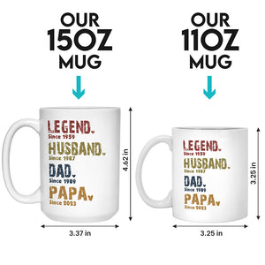 Héros dans nos cœurs - Tasse personnalisée pour la famille - Cadeau pour papa