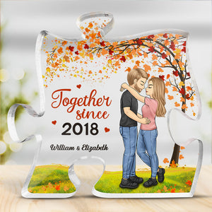 You're The Only One - Couple Personalized Custom Puzzle Shaped Acrylic Plaque - Gift For Husband Wife, Anniversary