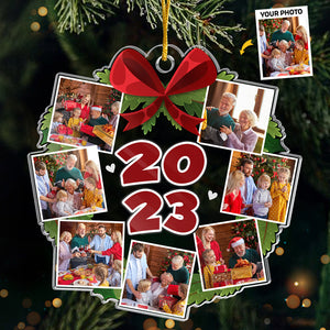 Photo personnalisée Noël 2023 - Décoration familiale personnalisée - Acrylique de forme personnalisée - Cadeau de Noël pour les membres de la famille