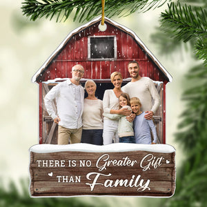 Family Custom Photo Enjoy The Christmas Season Together - Family Personalized Custom Ornament - Acrylic, Wood Custom Shaped - Christmas Gift For Family Members
