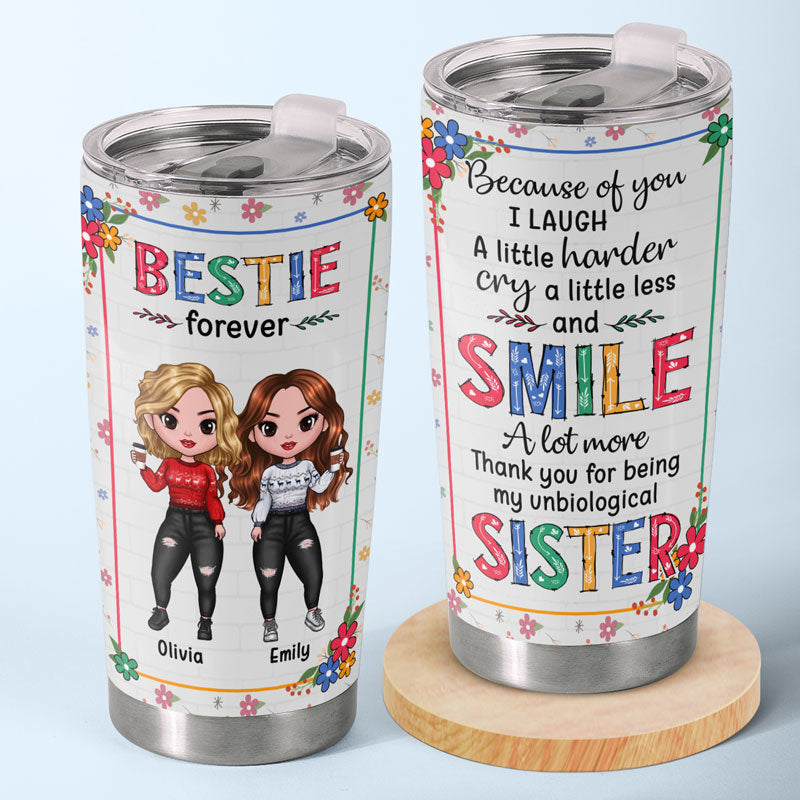 À ma meilleure amie - Gobelet personnalisé Bestie - Cadeau de Noël pour meilleures amies, meilleures amies, sœurs