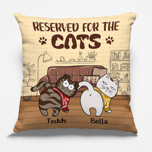 Réservé aux chats - Coussin personnalisé pour chat - Cadeau de Noël pour propriétaires et amoureux des animaux