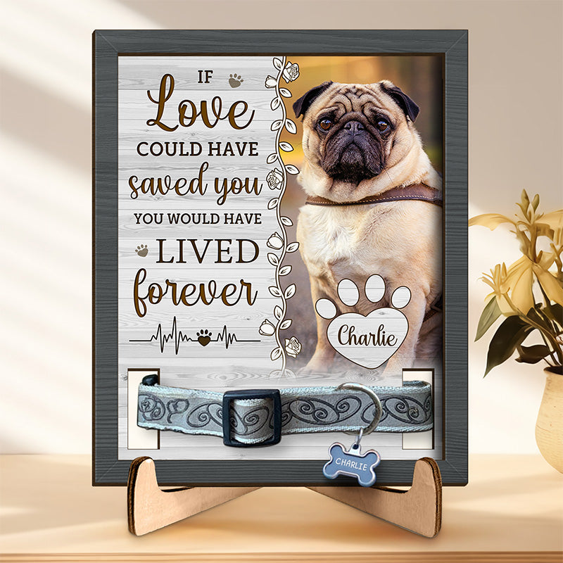 Le temps passé avec votre animal de compagnie n'est jamais perdu - Plaque commémorative personnalisée pour la perte d'un animal de compagnie, cadre avec support - Cadeau de condoléances, cadeau pour les propriétaires d'animaux et les amoureux des animaux