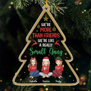 Not Sisters By Blood But Sisters By Heart - Bestie Personalized Custom Ornament - Acrylic Tree Shaped - Christmas Gift For Best Friends, BFF, Sisters