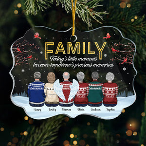 Les petits moments deviennent de précieux souvenirs - Décoration familiale personnalisée - Forme Benelux en acrylique - Cadeau de Noël pour les membres de la famille