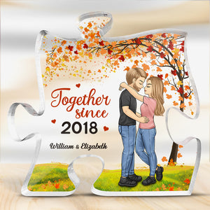 You're The Only One - Couple Personalized Custom Puzzle Shaped Acrylic Plaque - Gift For Husband Wife, Anniversary