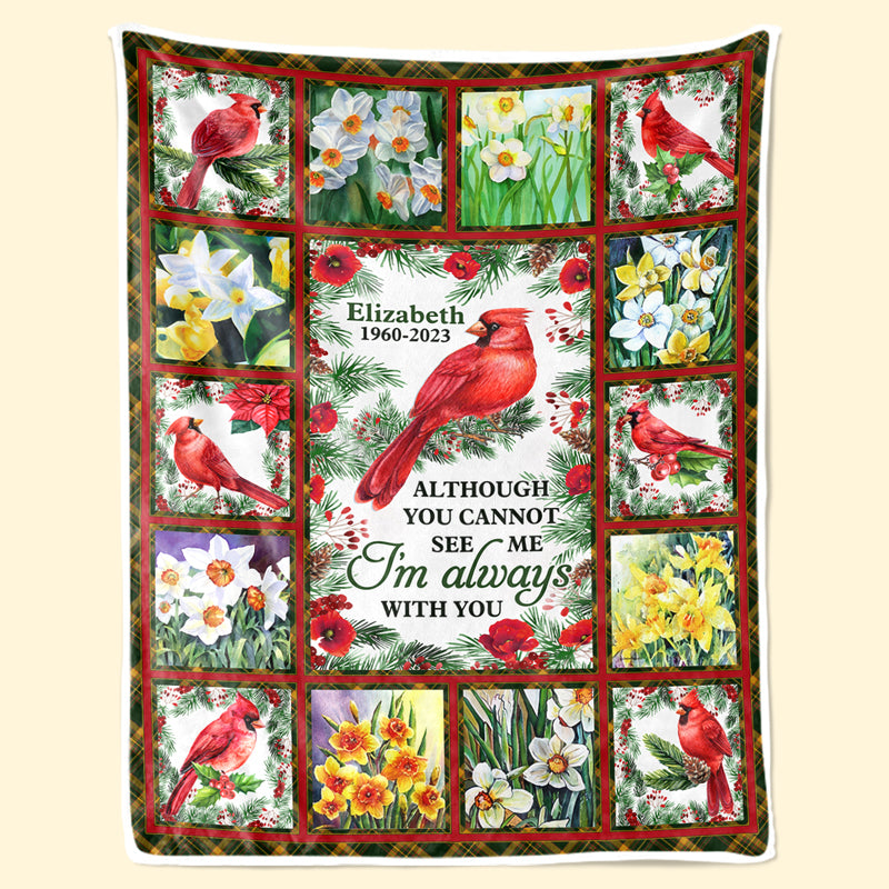 Chaque fois que vous voyez un cardinal - Couverture commémorative personnalisée - Cadeau de Noël, cadeau de condoléances pour les membres de la famille