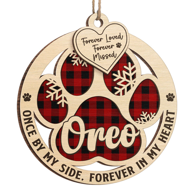 Forever Loved, Forever Missed - Memorial Personalized Custom Ornament - Wood Custom Shaped - Christmas Gift, Sympathy Gift For Pet Owners, Pet Lovers