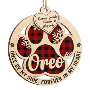 Forever Loved, Forever Missed - Memorial Personalized Custom Ornament - Wood Custom Shaped - Christmas Gift, Sympathy Gift For Pet Owners, Pet Lovers