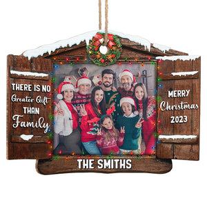 Custom Photo I Love My Family - Family Personalized Custom Ornament - Wood Custom Shaped - Christmas Gift For Family Members