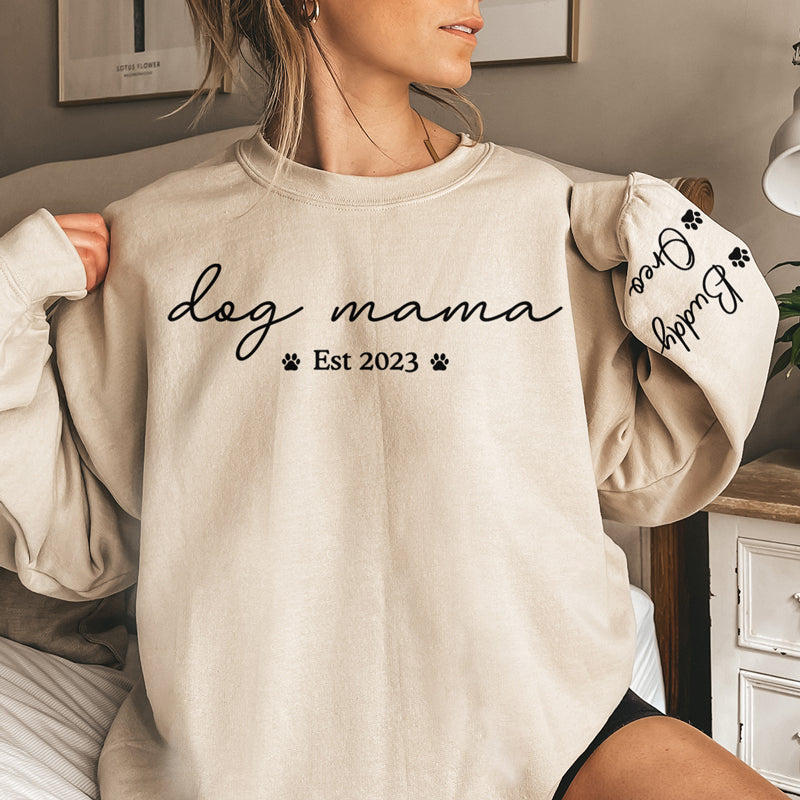 Enchanté de vous rencontrer, mes petits animaux à fourrure ! Sweat-shirt unisexe personnalisé pour chien et chat avec motif sur la manche. Cadeau pour les propriétaires et les amoureux des animaux.