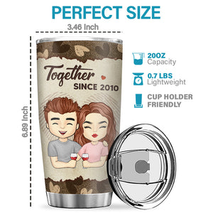 Congrats On Being My Husband You Lucky Bastard - Couple Personalized Custom Tumbler - Gift For Husband Wife, Anniversary