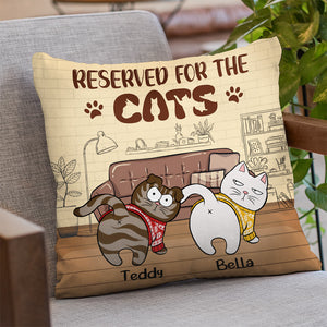 Réservé aux chats - Coussin personnalisé pour chat - Cadeau de Noël pour propriétaires et amoureux des animaux