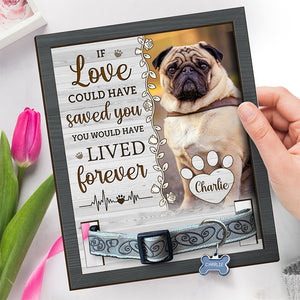 Le temps passé avec votre animal de compagnie n'est jamais perdu - Plaque commémorative personnalisée pour la perte d'un animal de compagnie, cadre avec support - Cadeau de condoléances, cadeau pour les propriétaires d'animaux et les amoureux des animaux