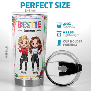À ma meilleure amie - Gobelet personnalisé Bestie - Cadeau de Noël pour meilleures amies, meilleures amies, sœurs