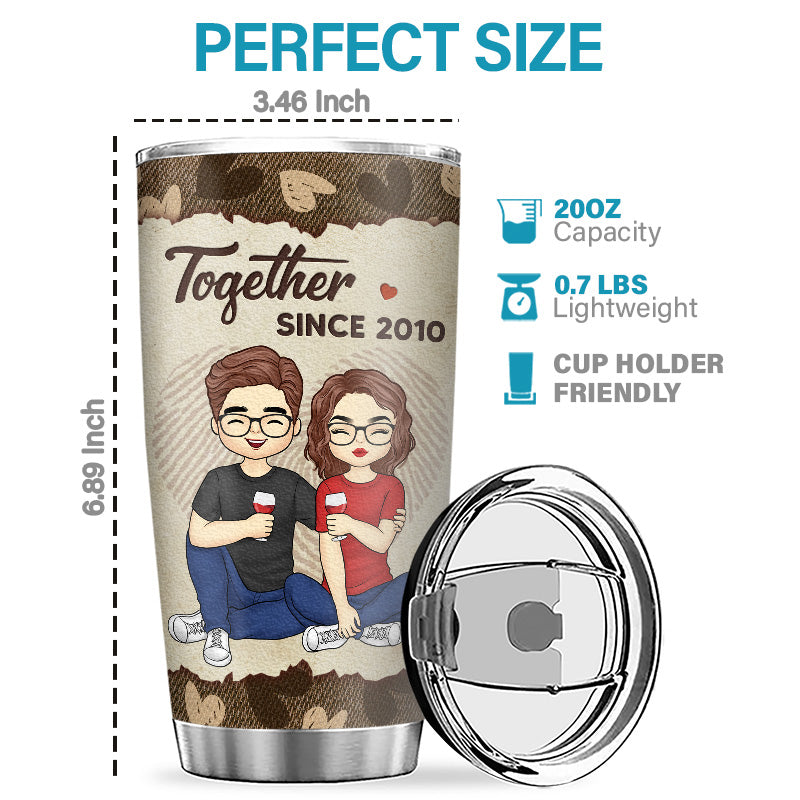 Celui que je veux ennuyer - Verre personnalisé pour couple - Cadeau pour mari et femme, anniversaire