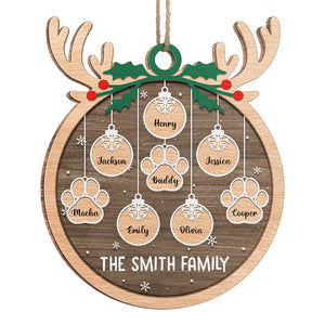Un moment de convivialité et de convivialité - Ornement personnalisé pour la famille - Forme en bois personnalisée - Cadeau de Noël pour les membres de la famille