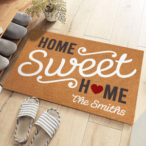 Home Sweet Home - Family Personalized Custom Home Decor Decorative Mat - House Warming Gift For Family Members