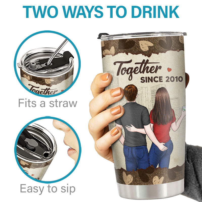 Congrats On Being My Husband - Couple Personalized Custom Tumbler - Gift For Husband Wife, Anniversary