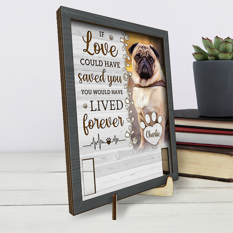 Le temps passé avec votre animal de compagnie n'est jamais perdu - Plaque commémorative personnalisée pour la perte d'un animal de compagnie, cadre avec support - Cadeau de condoléances, cadeau pour les propriétaires d'animaux et les amoureux des animaux