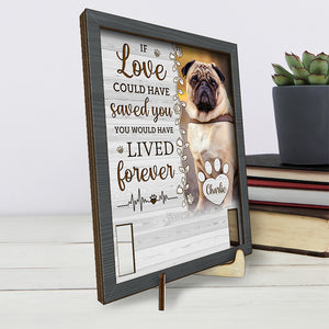 Le temps passé avec votre animal de compagnie n'est jamais perdu - Plaque commémorative personnalisée pour la perte d'un animal de compagnie, cadre avec support - Cadeau de condoléances, cadeau pour les propriétaires d'animaux et les amoureux des animaux