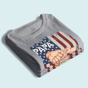 Grand-père est comme papa sans règles - T-shirt patriotique unisexe personnalisé pour la famille, sweat à capuche, sweat-shirt - Fête des pères, Jour de l'Indépendance, 4 juillet, cadeau d'anniversaire pour papa