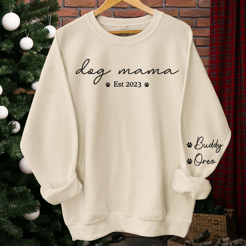 Enchanté de vous rencontrer, mes petits animaux à fourrure ! Sweat-shirt unisexe personnalisé pour chien et chat avec motif sur la manche. Cadeau pour les propriétaires et les amoureux des animaux.