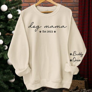 Enchanté de vous rencontrer, mes petits animaux à fourrure ! Sweat-shirt unisexe personnalisé pour chien et chat avec motif sur la manche. Cadeau pour les propriétaires et les amoureux des animaux.
