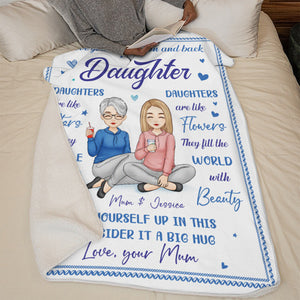 Je t'aime jusqu'à la lune et retour, ma fille - Couverture personnalisée pour la famille - Cadeau d'anniversaire de maman