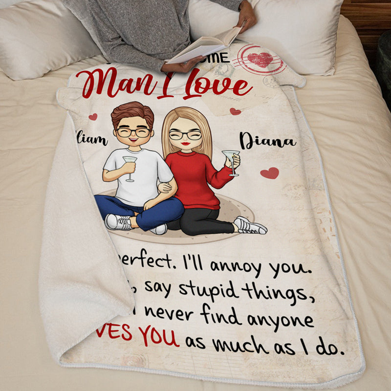 Mais tu ne trouveras jamais quelqu'un qui t'aime autant que moi - Couverture personnalisée pour couple - Cadeau pour mari et femme, anniversaire
