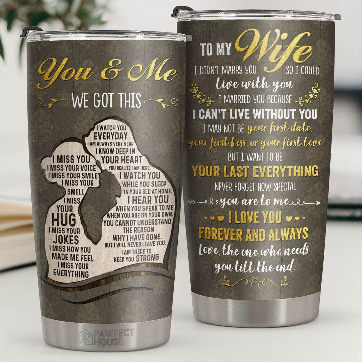 À ma femme, je t'ai épousé parce que je ne peux pas vivre sans toi - Verre - À ma femme, cadeau pour femme, anniversaire, fiançailles, mariage, cadeau de mariage