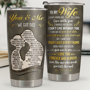 À ma femme, je t'ai épousé parce que je ne peux pas vivre sans toi - Verre - À ma femme, cadeau pour femme, anniversaire, fiançailles, mariage, cadeau de mariage