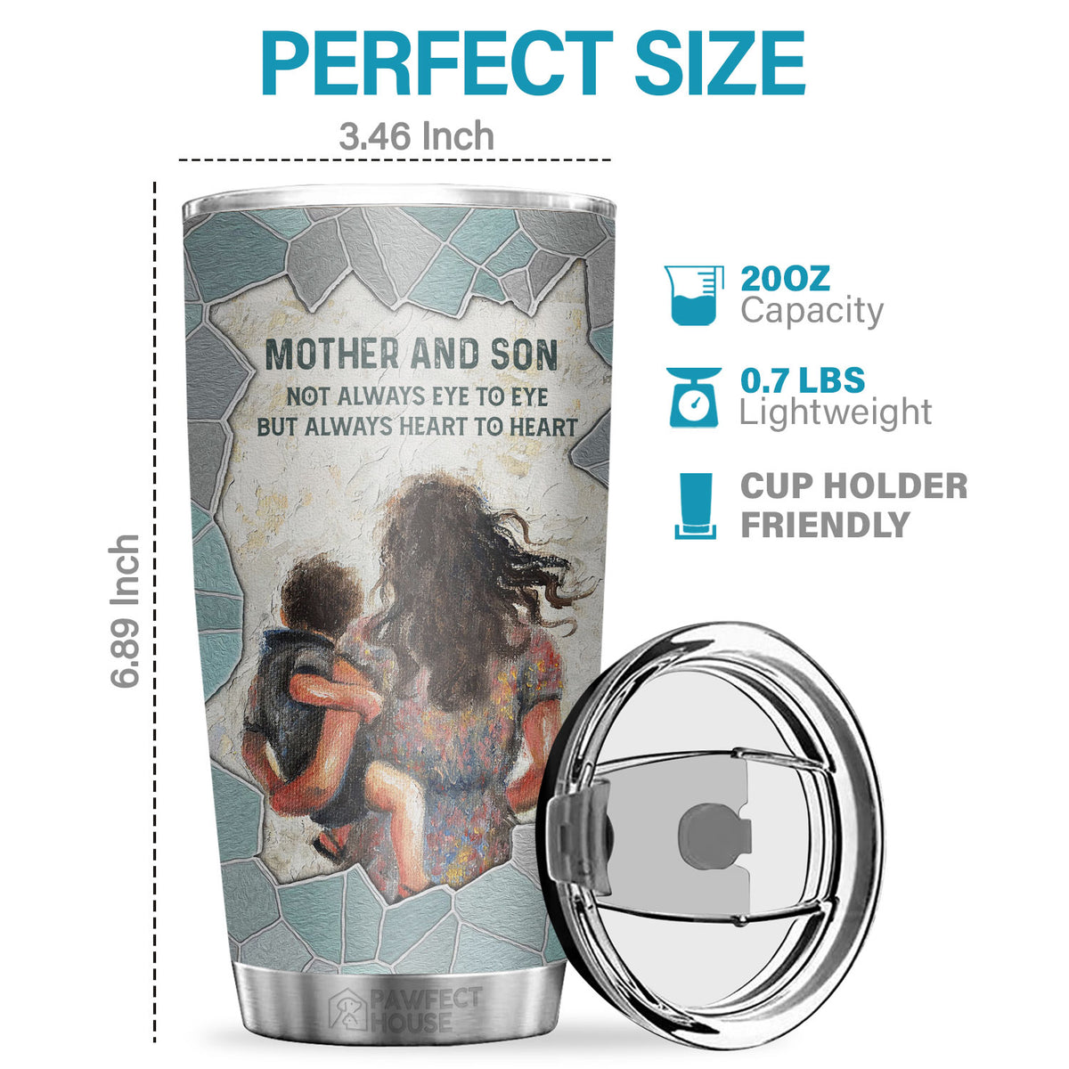 Ne te sens jamais seul, je suis toujours à tes côtés - Gobelet - À mon fils, cadeau pour fils, cadeau de maman pour fils, cadeau d'anniversaire pour fils