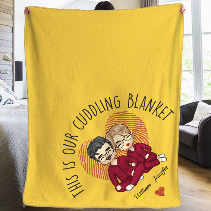 Chérie, voici notre couverture câline - Couverture personnalisée pour couple - Cadeau pour mari et femme, anniversaire