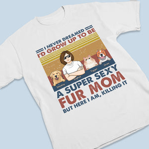 T-shirt unisexe personnalisé « Papa fourrure, maman fourrure » super sexy, motif chien et chat, sweat-shirt à capuche, cadeau d'anniversaire, fête des mères, pour les propriétaires d'animaux et les amoureux des animaux.