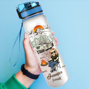 Devenez une femme super sexy ! Bouteille d'eau personnalisée avec suivi pour le camping ! Cadeau pour les amateurs de camping