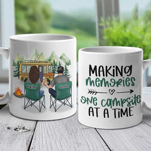 Making Memories One Campsite At A Time - Gift For Camping Couples, Personalized Mug.