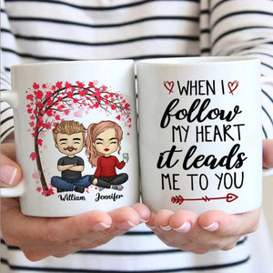 I Follow My Heart, It Leads Me To You - Gift For Couples, Personalized Mug.
