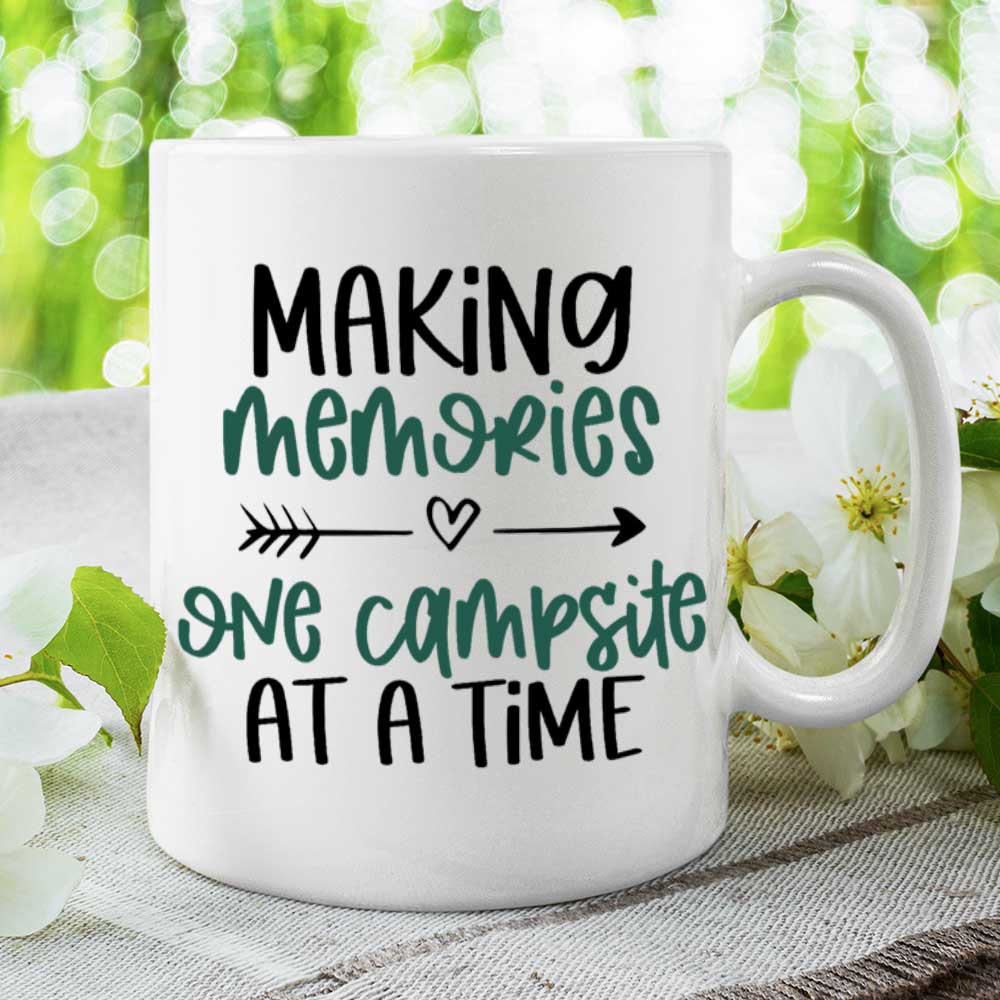 Making Memories One Campsite At A Time - Gift For Camping Couples, Personalized Mug.